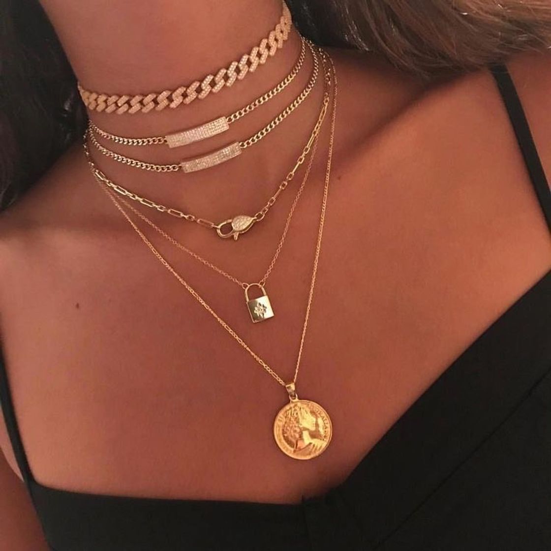 Moda Golden Chokers 