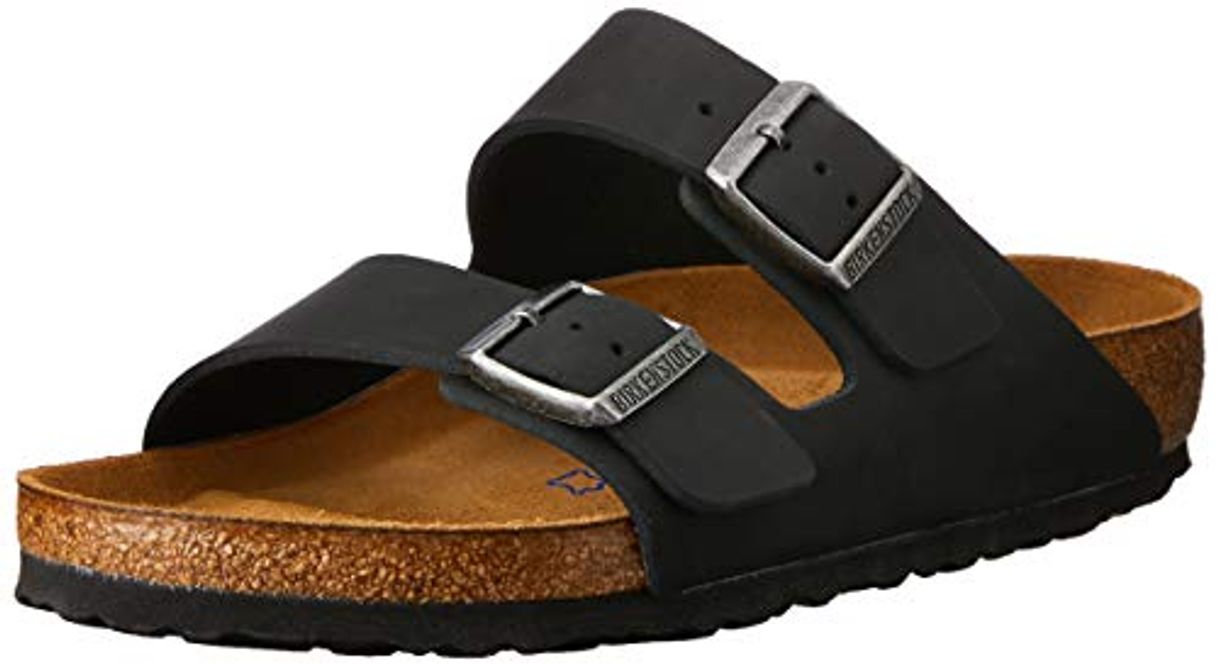 Moda Birkenstock Arizona, Zapatos de Playa y Piscina para Mujer, Negro