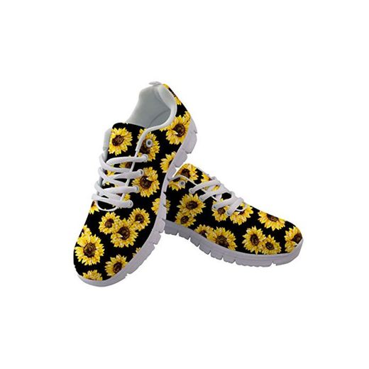POLERO Zapatillas de Deporte para Mujer Zapatos Deportivos Zapatos con Cordones para