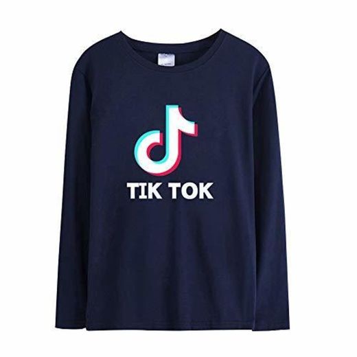 Aibayleef TIK TOK Camisetas Manga Larga Sueter Top T-Shirt Basic tee Shirt