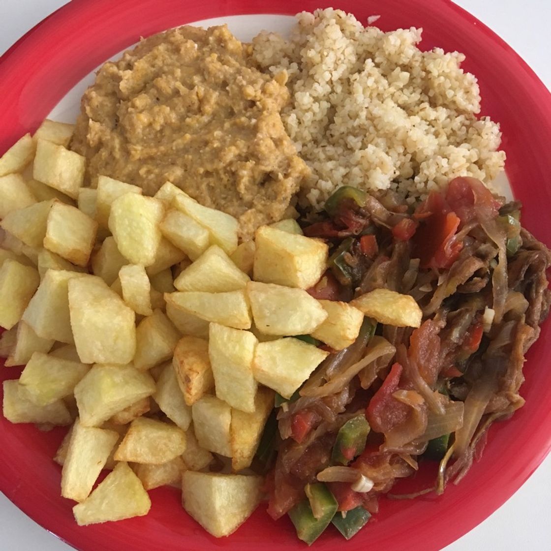 Social Mechada platano, chuchoca con maiz y trigo mote al ajo 😍