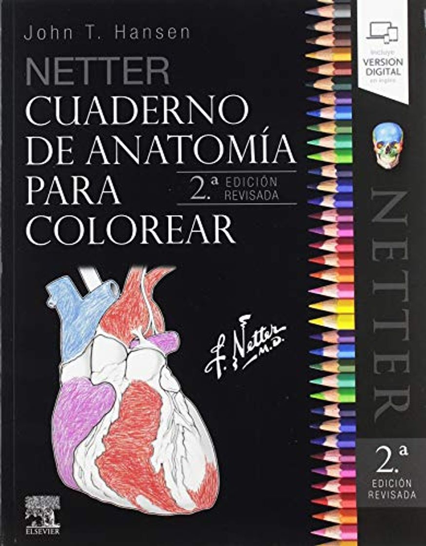 Libro Netter Cuaderno de anatomía para colorear - 2ª Edición