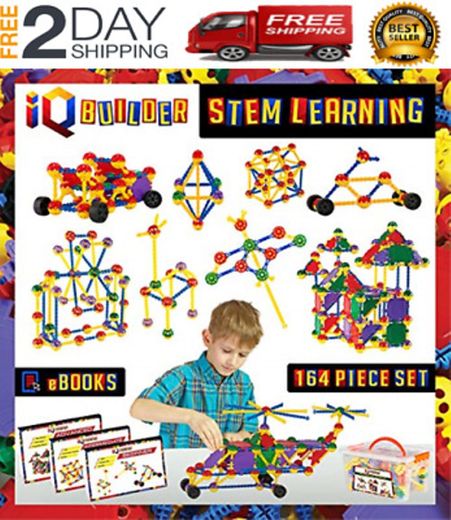 Kit de juguetes de aprendizaje IQ Builder STEM de 164 partes