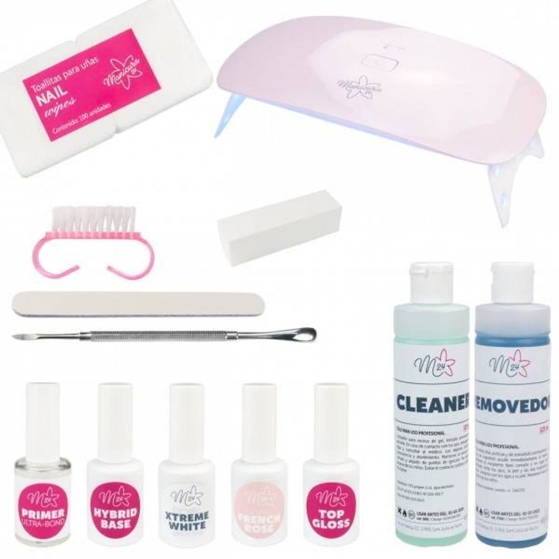 Social Kit principiante esmalte permanente con lámpara UV/LED Pink 