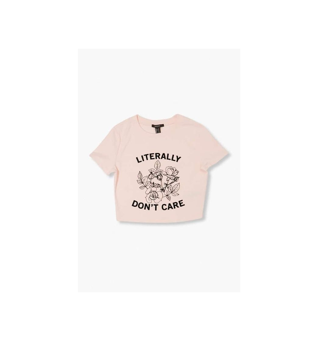 Moda Literally Dont Care Graphic Tee