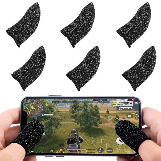 6PCS Mobile Game Controller Finger Sleeve Sets, Anti-Sweat R