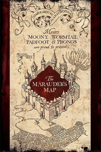 'Harry Potter The Marauders Map máximo de Póster, multicolor