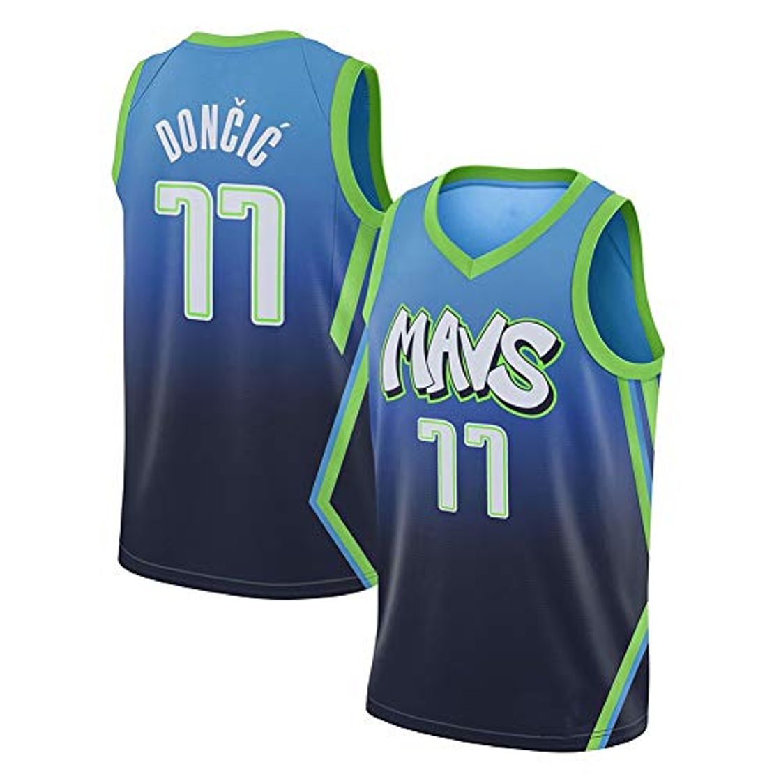 Moda Doncic # 77 Mavericks Jersey de Baloncesto para Hombres, City Edition Camisetas