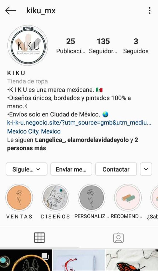 Social Página de ropa bordada a mano