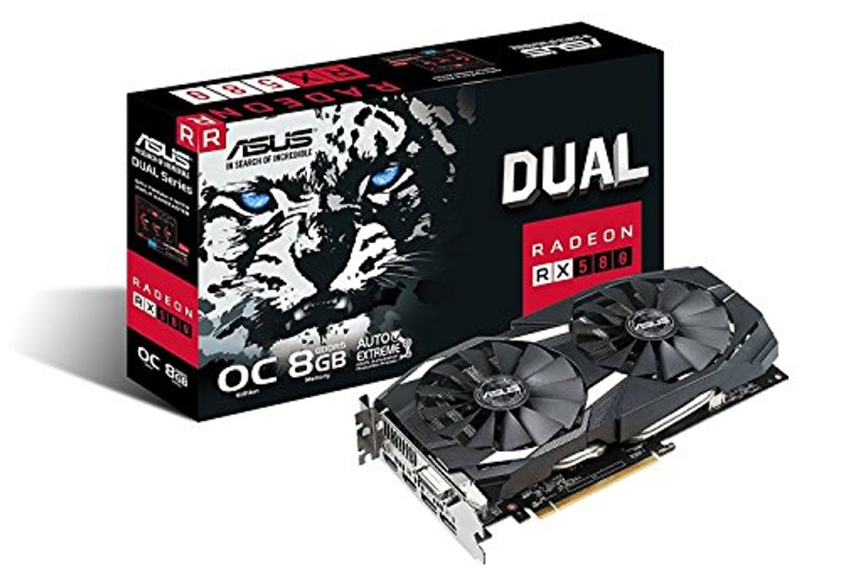 Electronic ASUS DUAL-RX580-O8G Radeon RX 580 8GB - Tarjeta gráfica