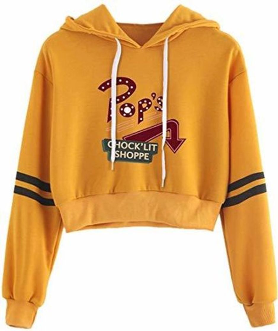 Social EMILYLE Mujer Riverdale Serpiente South Side Sudadera Corta Deportiva Verano Mola S