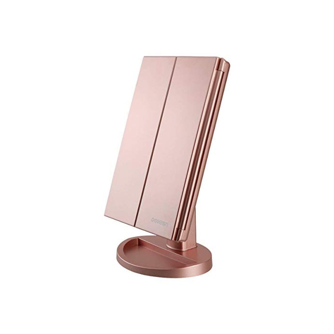 Social Espejo de Maquillaje con LED, Natural Iluminado Espejo de Mesa Ampliación 1X