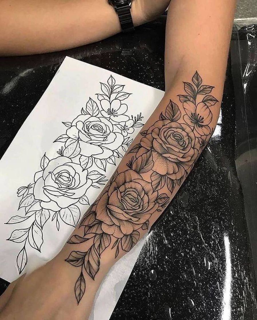 Fashion Tatuagem flores🌺