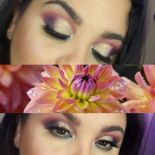 Glam spring makeup 