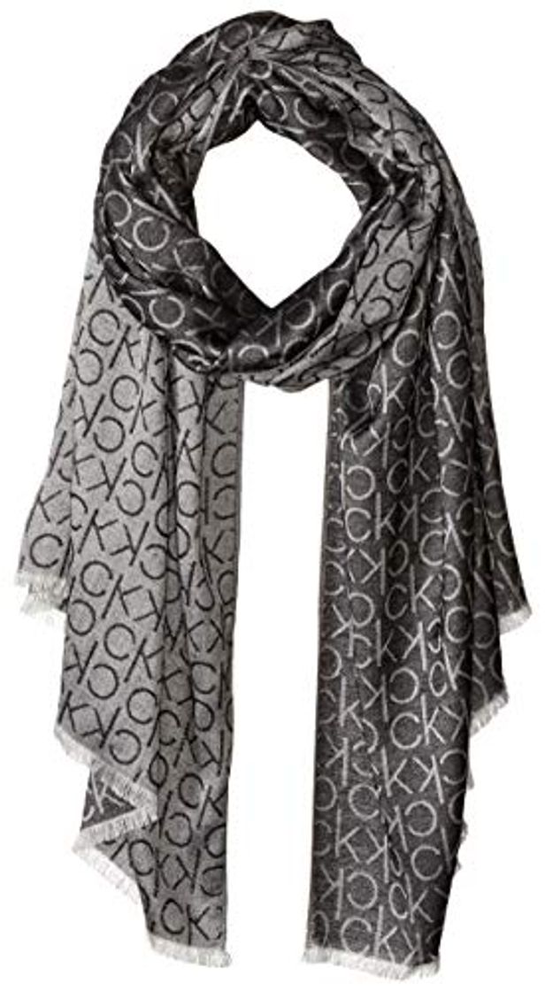 Fashion Calvin Klein Pashmina con logotipo monograma para mujer