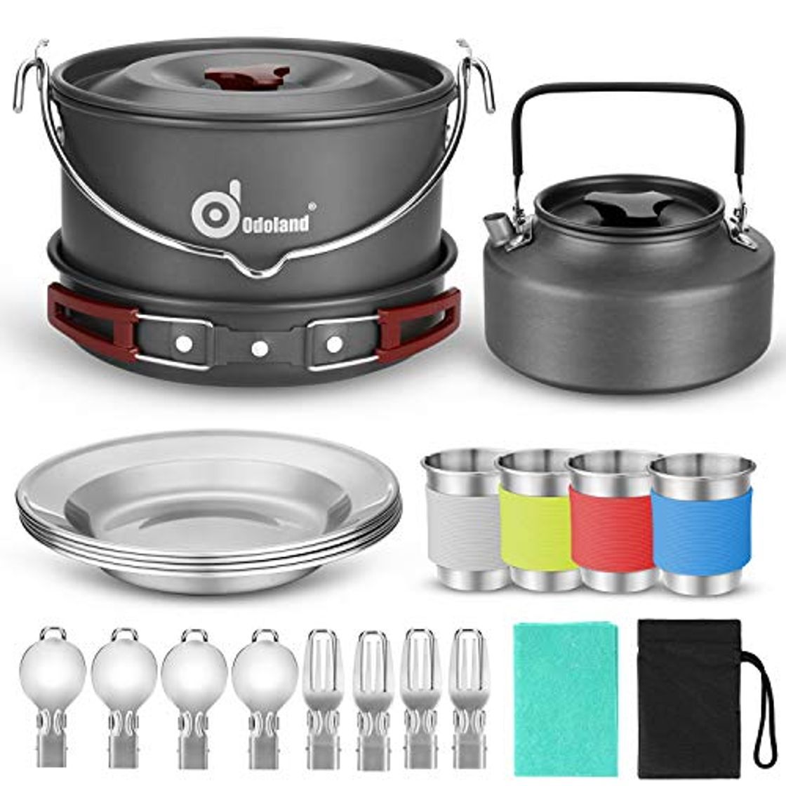 Productos Odoland Utensilios Cocina Camping con 4.4 L Olla