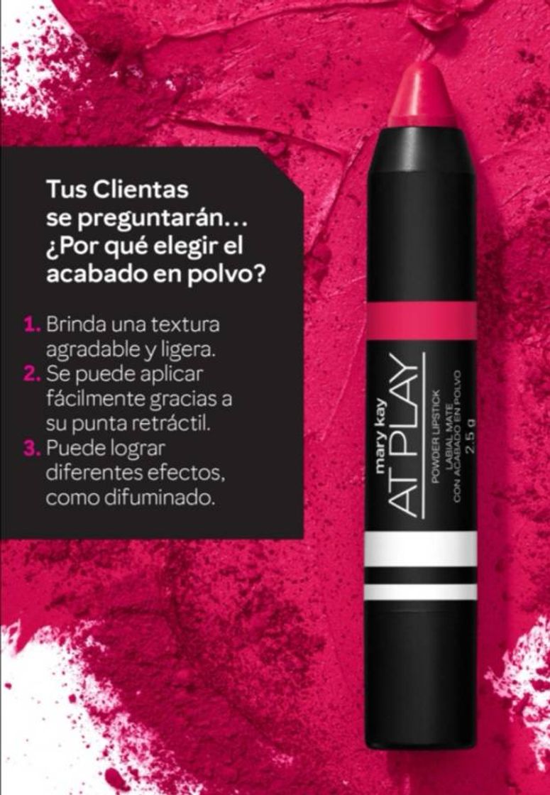 Producto Labial con acabado en polvo MK