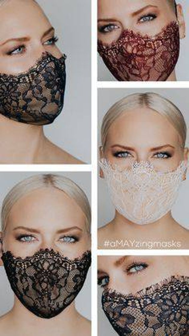 Cubre bocas en blonda