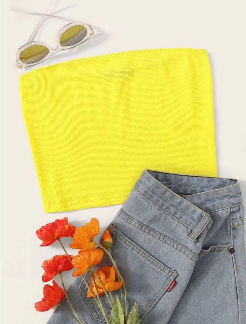 Moda Top amarillo neon