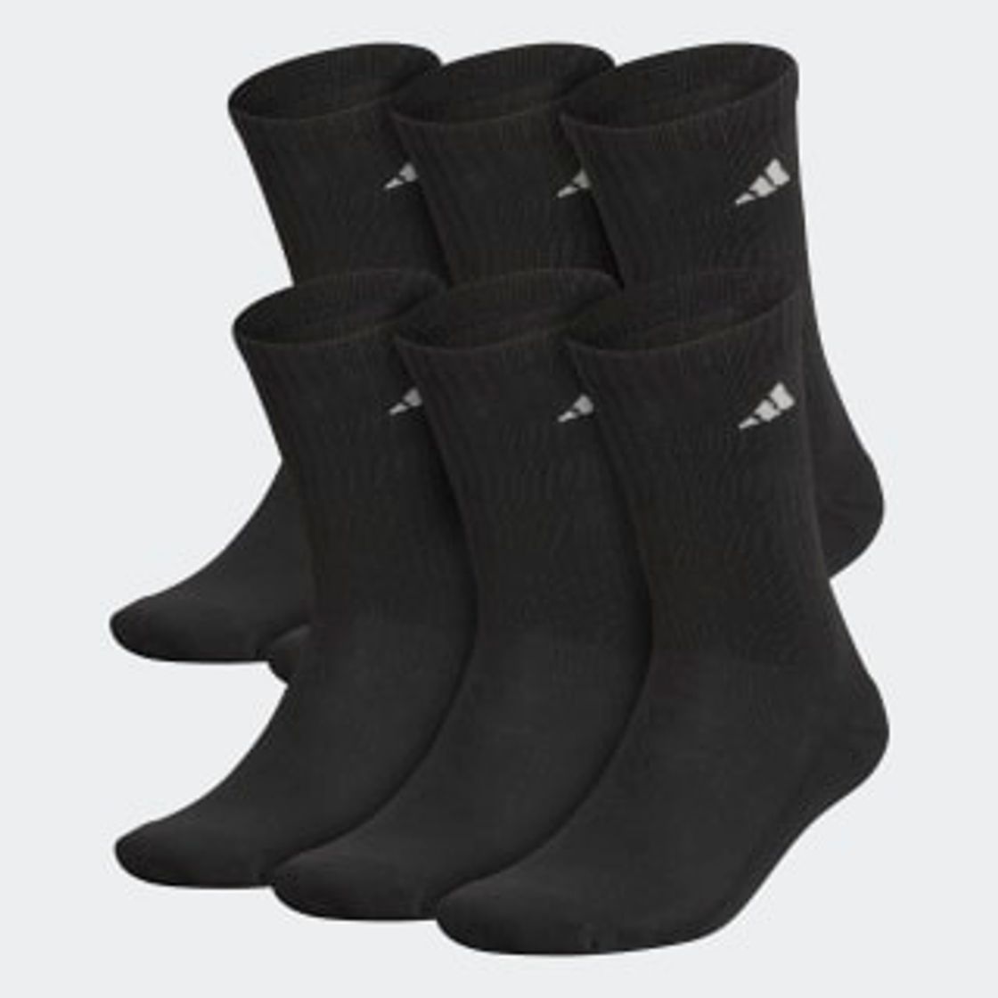 Moda didas Athletic Cushioned Crew Socks 6 Pairs XL - Black | adidas US