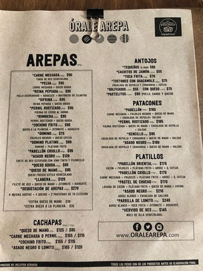 Restaurantes Orale Arepa