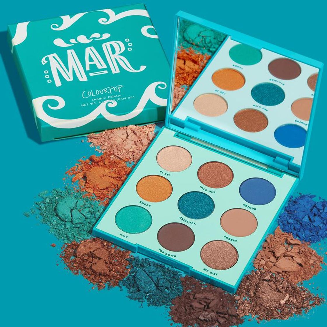 Product Mar Summer Teal & Bronze Eyeshadow Palette