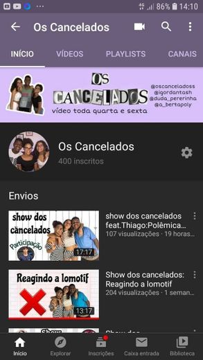 CANAL DO YOUTUBE🎬