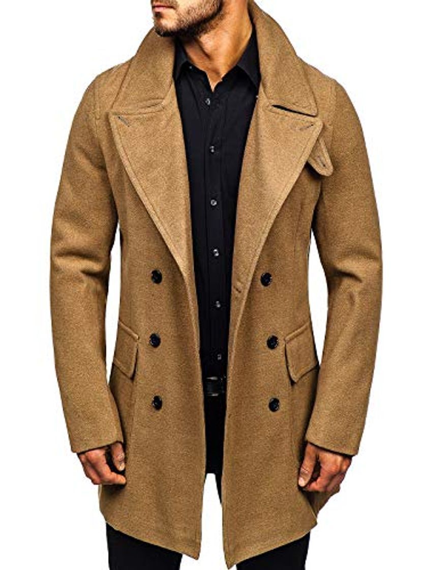 Social BOLF Abrigo Invierno para Hombre Cierre De Botones J.Boyz 1048 Camello L