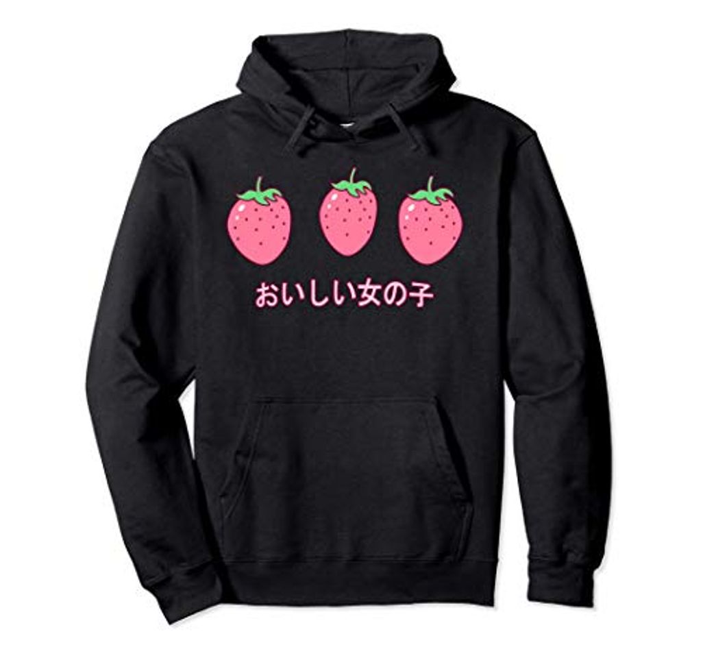 Moda Diseño de Fresas Kawaii para Harajuku japonés Sudadera con Capucha