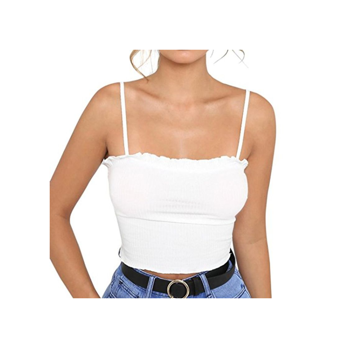 Social Blusa sexy mujer deportiva ❤️ Amlaiworld Mujer verano volantes sin mangas chaleco