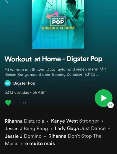 Playlist Workout at Home - Digster