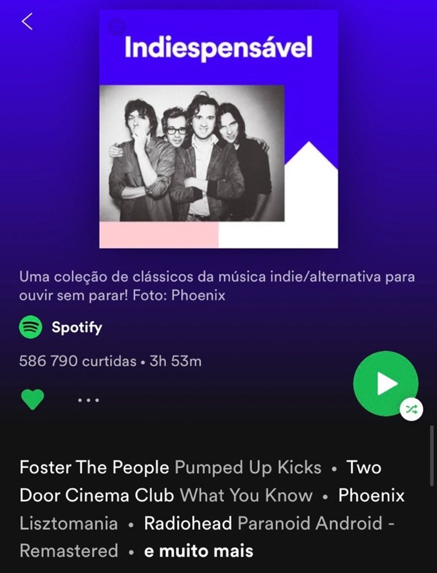 Moda Playlist Indiespensável