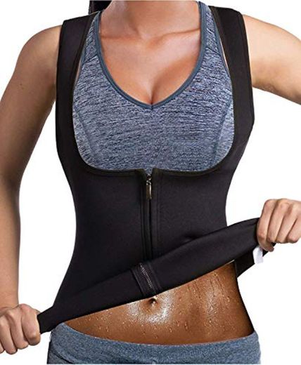 Bingrong Chaleco Neopreno Sauna Mujer Fajas Reductoras Adelgazantes Mujer Compresion para Adelgazante