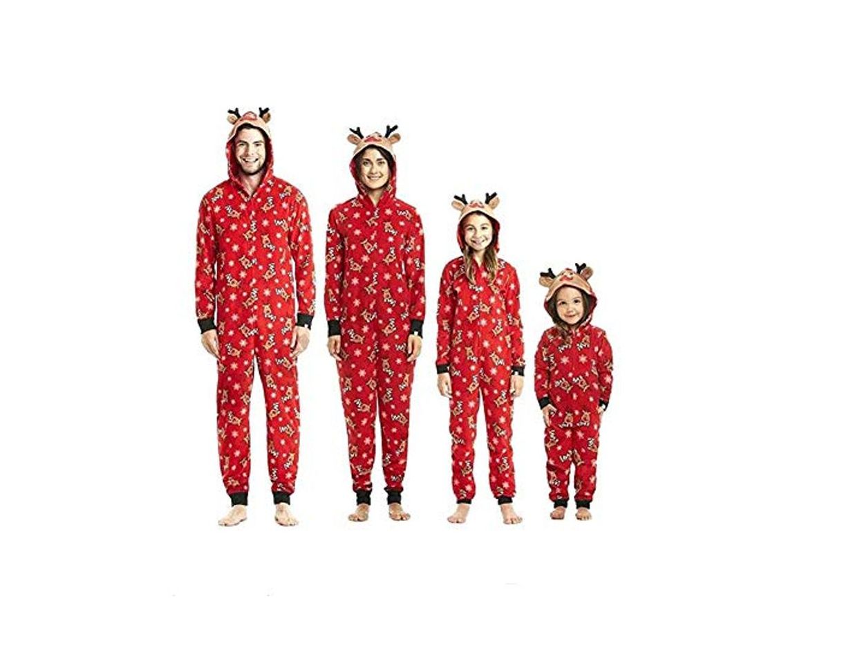 Moda Pijamas una Pieza Familiares de Navidad