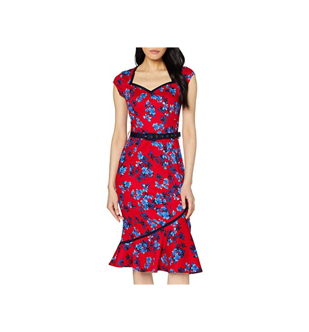 Moda Joe Browns The Bop Floral Dress Vestido, Rojo