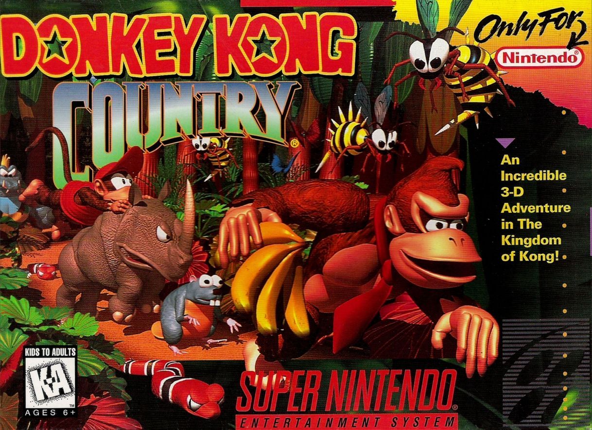 Moda Donkey Kong Country Super Nintendo(SNES) 