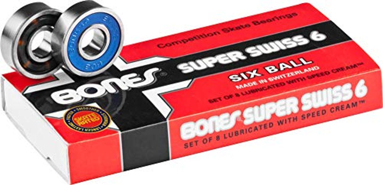 Product Bones Bearings Bearings Super Swiss 6 Balls - Rodamiento de Skateboard