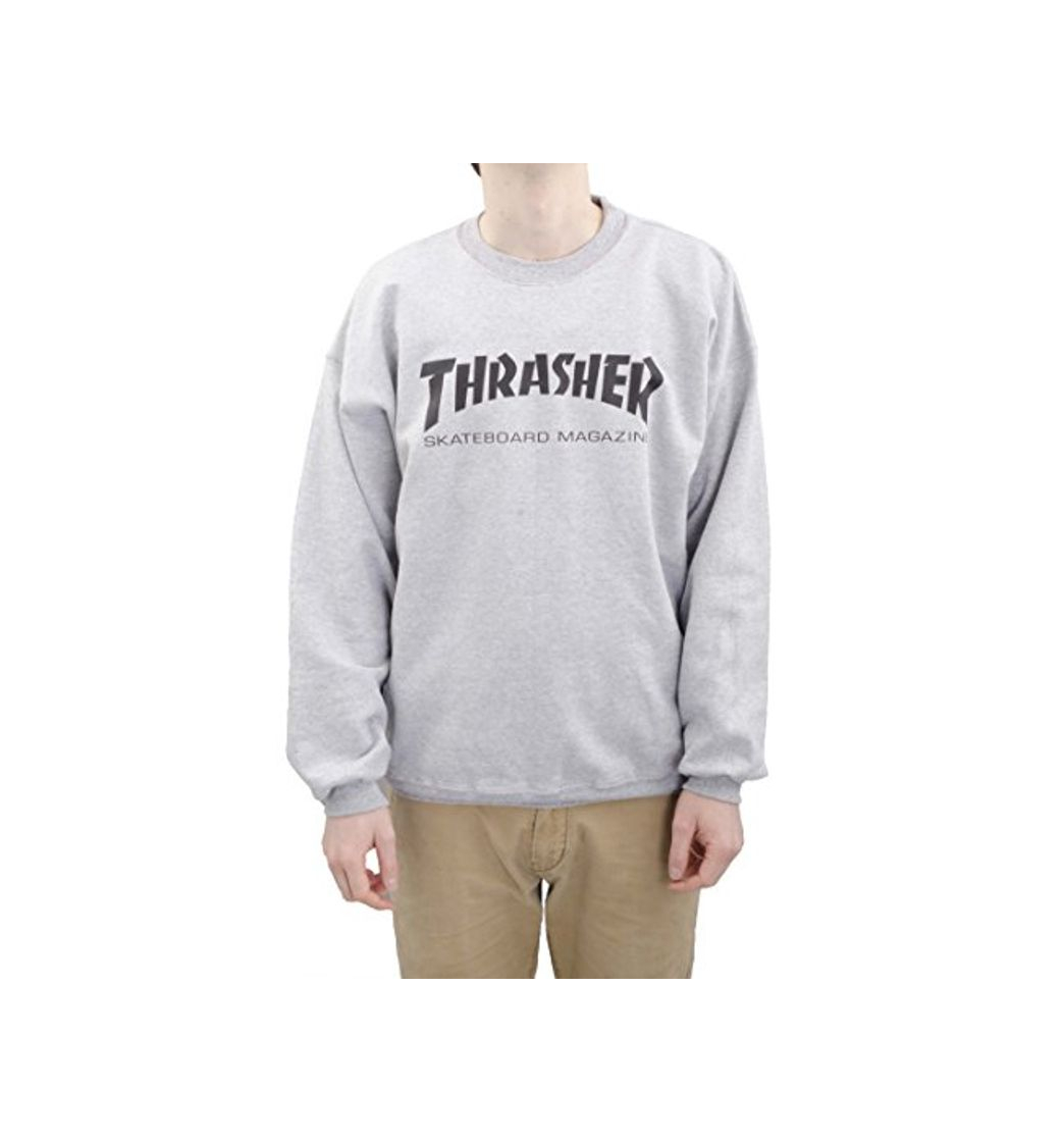 Fashion Tripulación de Thrasher Skate Mag Logo sudadera – negro Gris gris