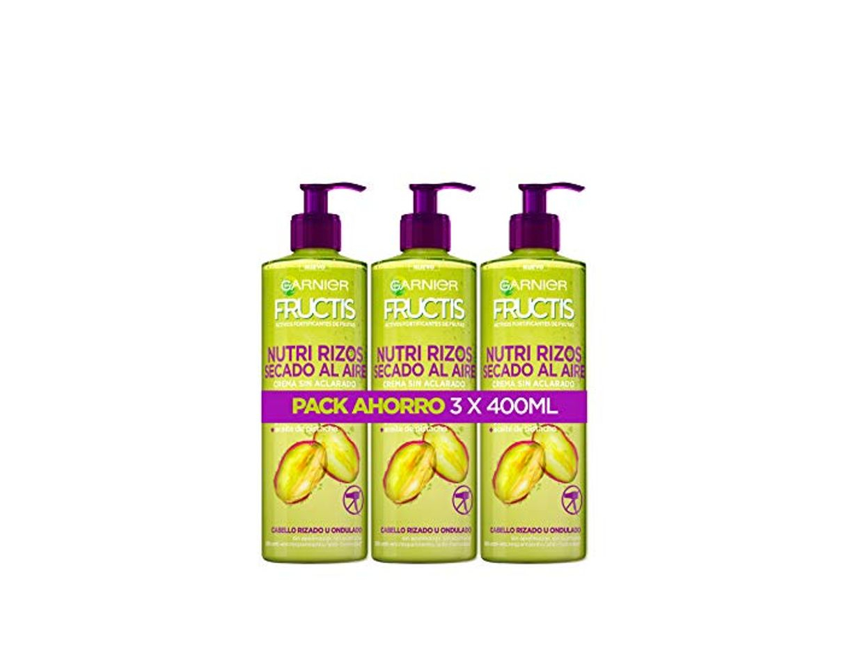 Social Garnier Fructis Nutri Rizos, Crema de Peinado sin Aclarado para Cabello Rizado