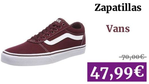 Vans Ward Canvas, Zapatillas para Hombre Negro