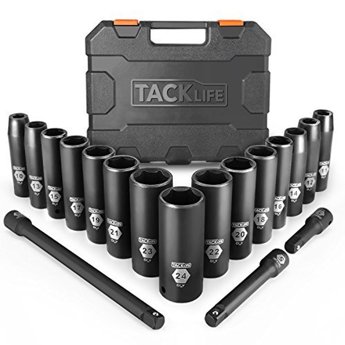 Producto TACKLIFE Juego de Llaves de Vaso de Impacto Profundo de 1