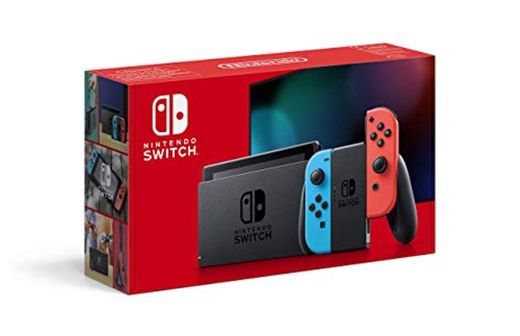 Nintendo Switch - Consola color Azul Neón/Rojo Neón