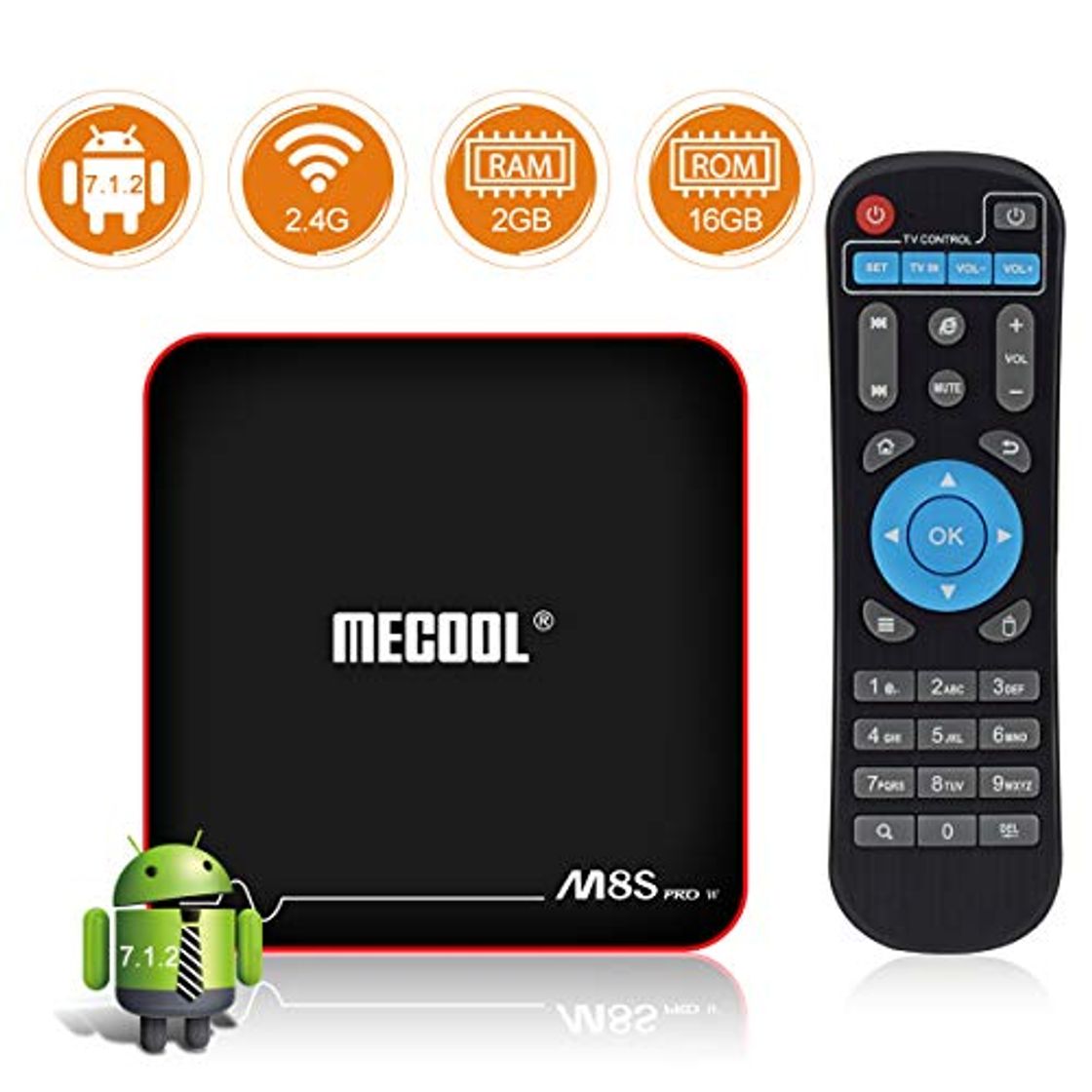 Producto sidiwen mecool M8s Pro w Android TV Box 7.1.2 2GB RAM 16GB ROM