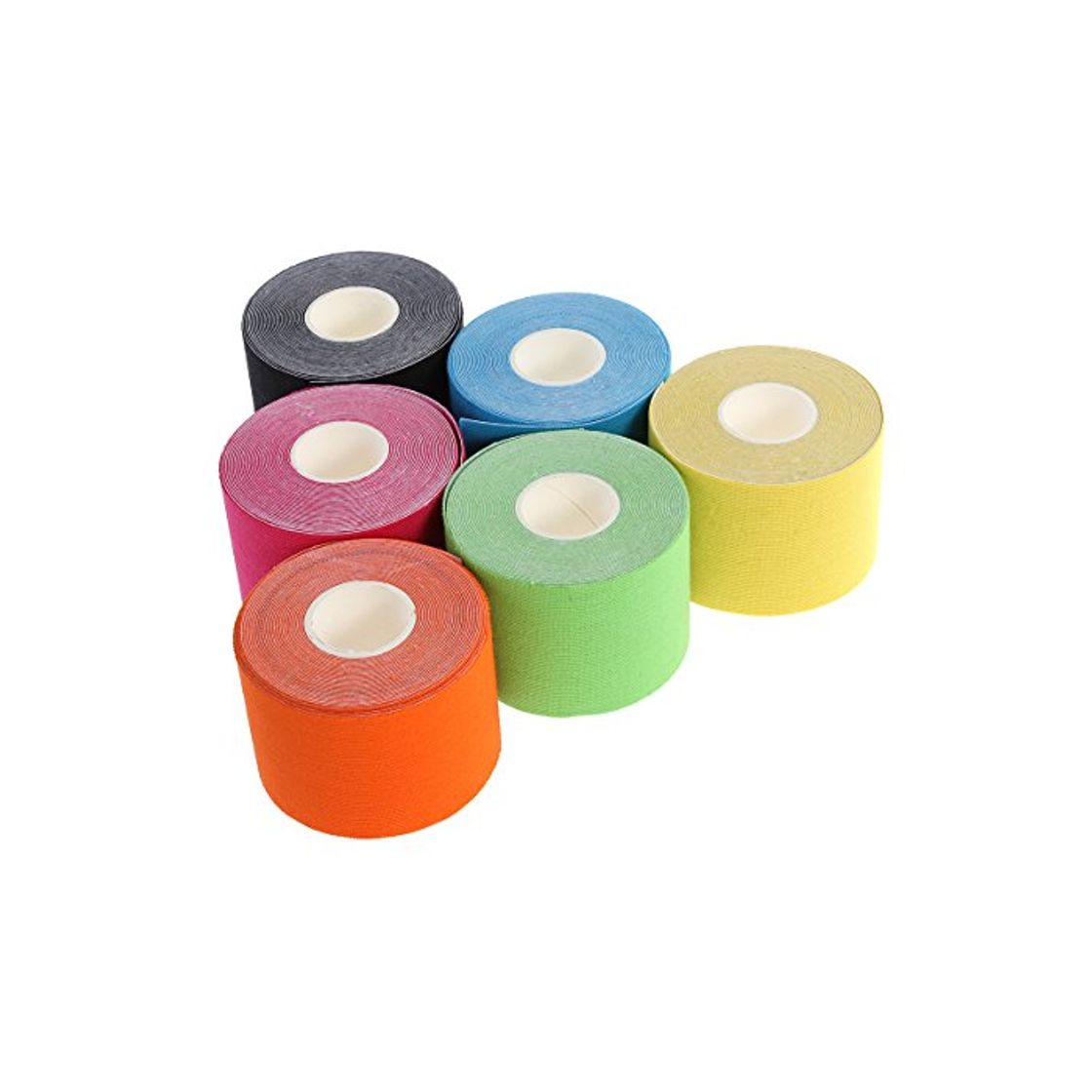 Producto ROSENICE 6 Rollos Cintas de Recuperación de Kinesiología Vendaje Neuromuscular 5 m x 5 cm 6 Colores Diferentes