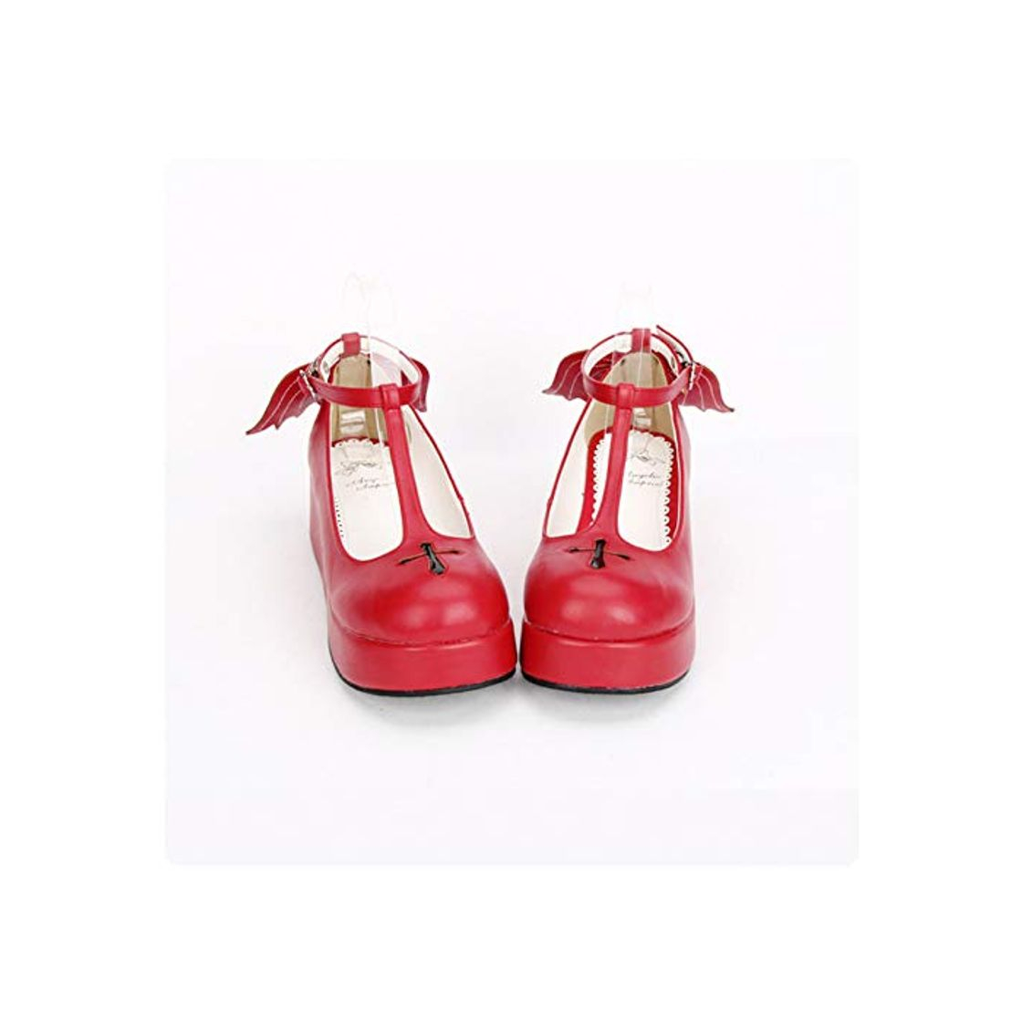 Social HHXXTTXS Goth Lolita Cosplay Tobillo T-Strap Zapatos Plataforma Tacón Cómodo Punta Redonda
