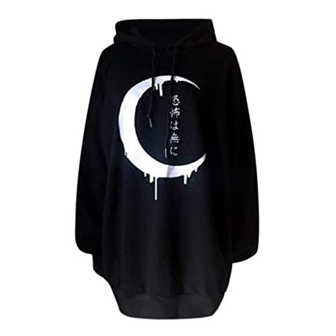 Social Reooly Popular Loose Gothic Punk Sudadera con Capucha de Manga Larga Pullover