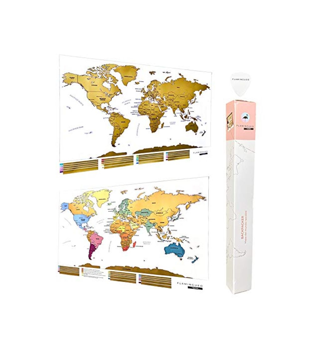 Social Flamingueo Mapa Mundi Rascar - Mapa del Mundo Grande para Rascar, Mapamundi