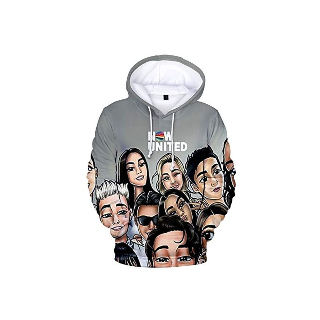 Social WAWNI 2020 New Now United Sudadera con capucha para hombre y mujer 3D Noah Urrea Pullover Unisex Harajuku Tracksui Negro 2 XS