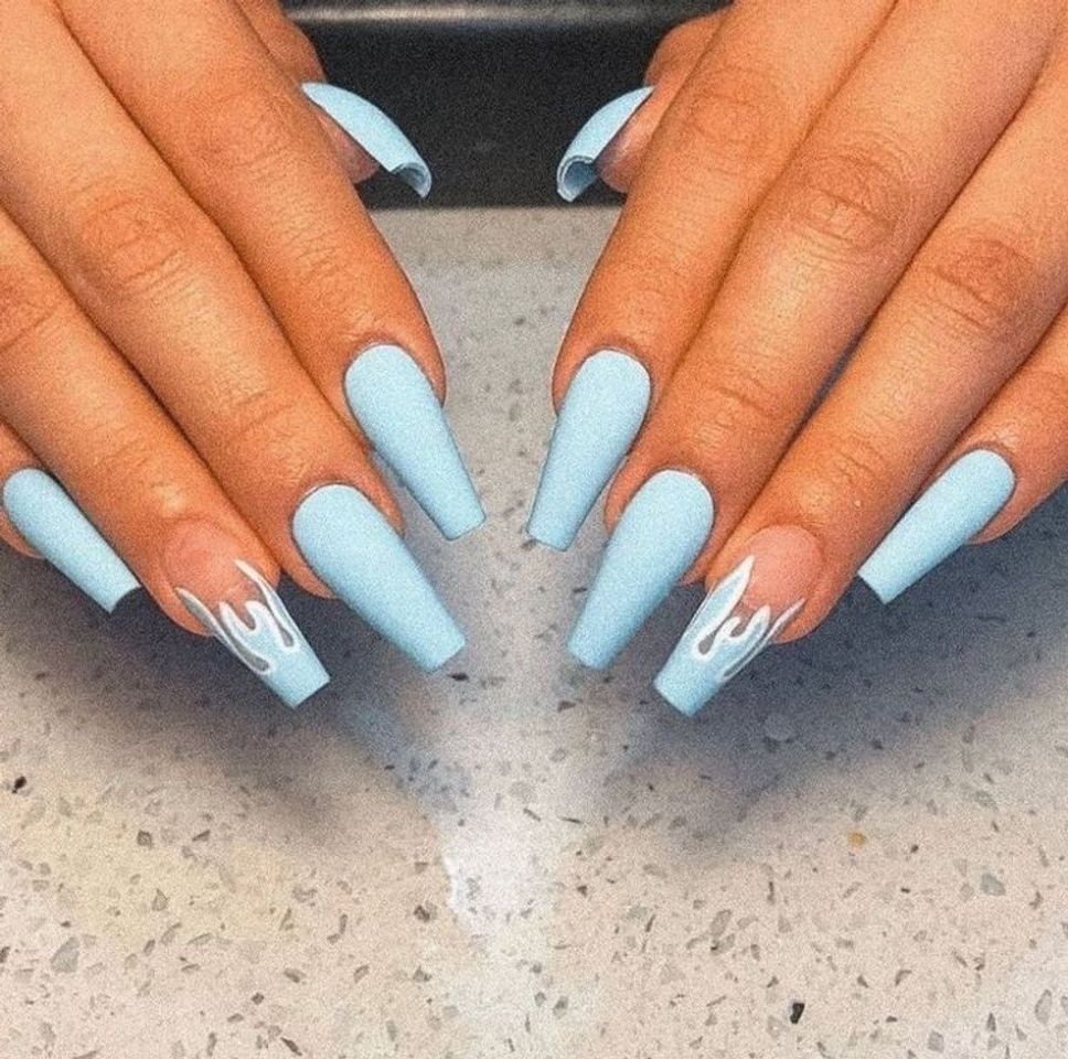 Moda Unhas azuis 💙