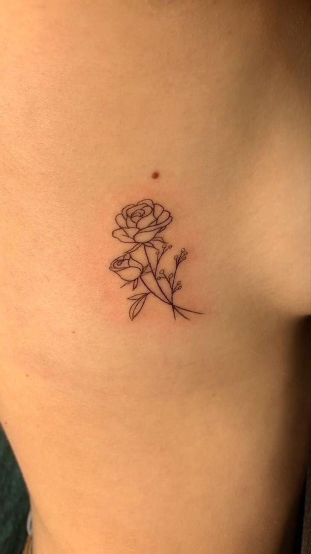 Social Tatuagem de Flores delicadas 